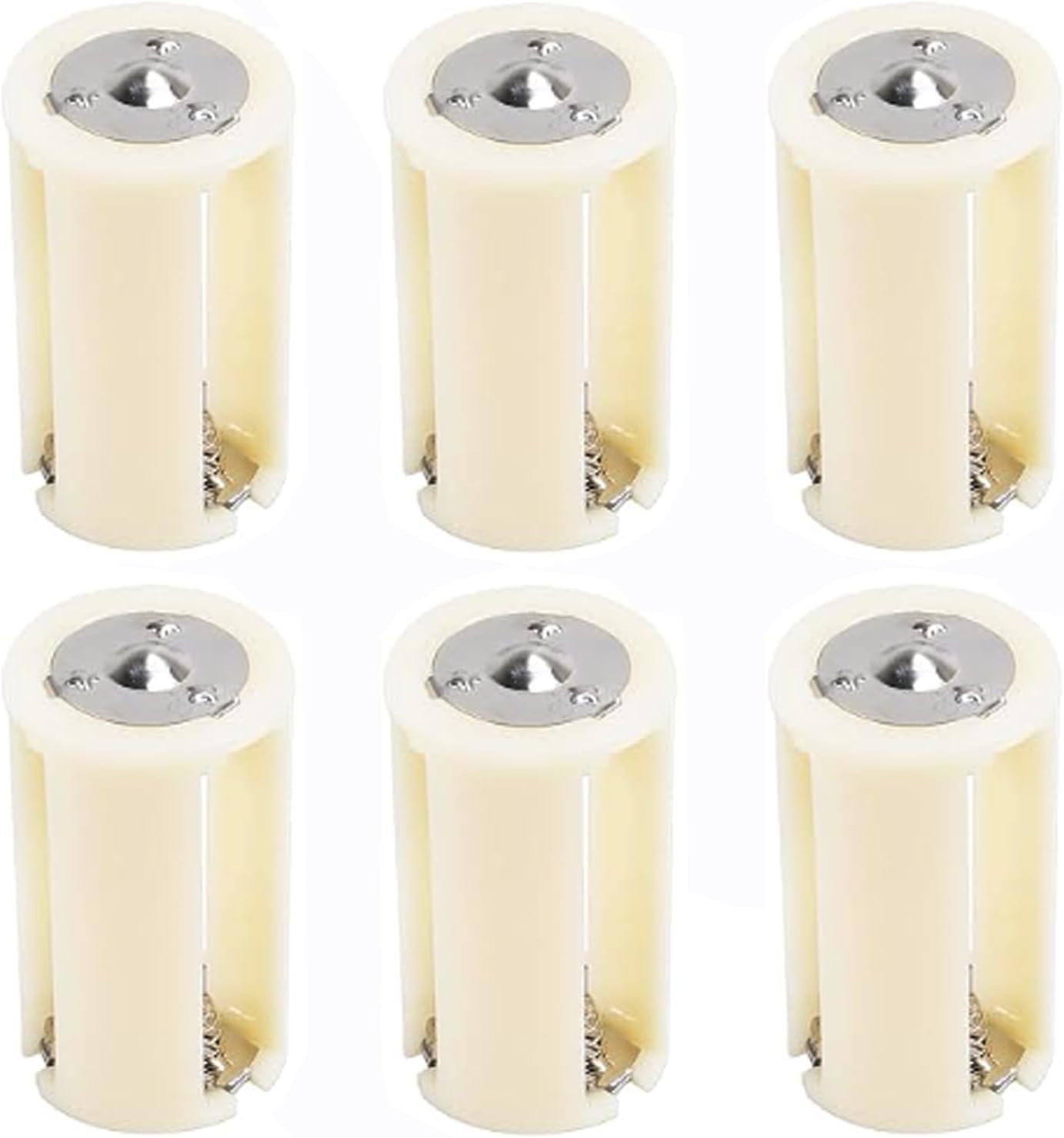 6pcs 3 AA to 1 D Battery Adapters Holder 1.5V Output Case Box AA to D Battery Converter (White) - Amazon product rated Grade B