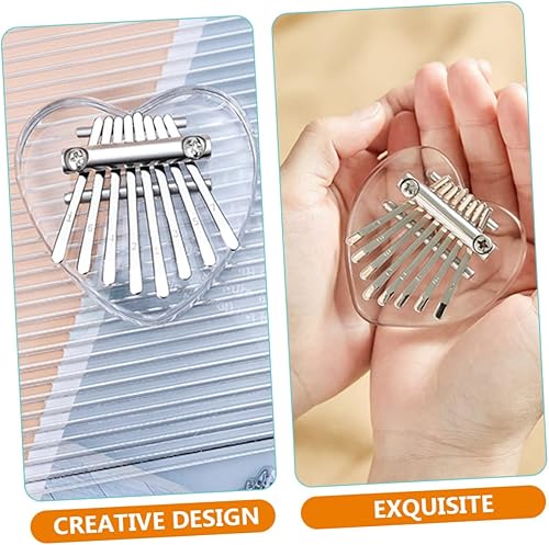 Miniatura 9 de Abaodam 2 piezas de piano de pulgar transparente para niños, instrumentos para principiantes, piano de otomatomatona, instrumentos musicales para