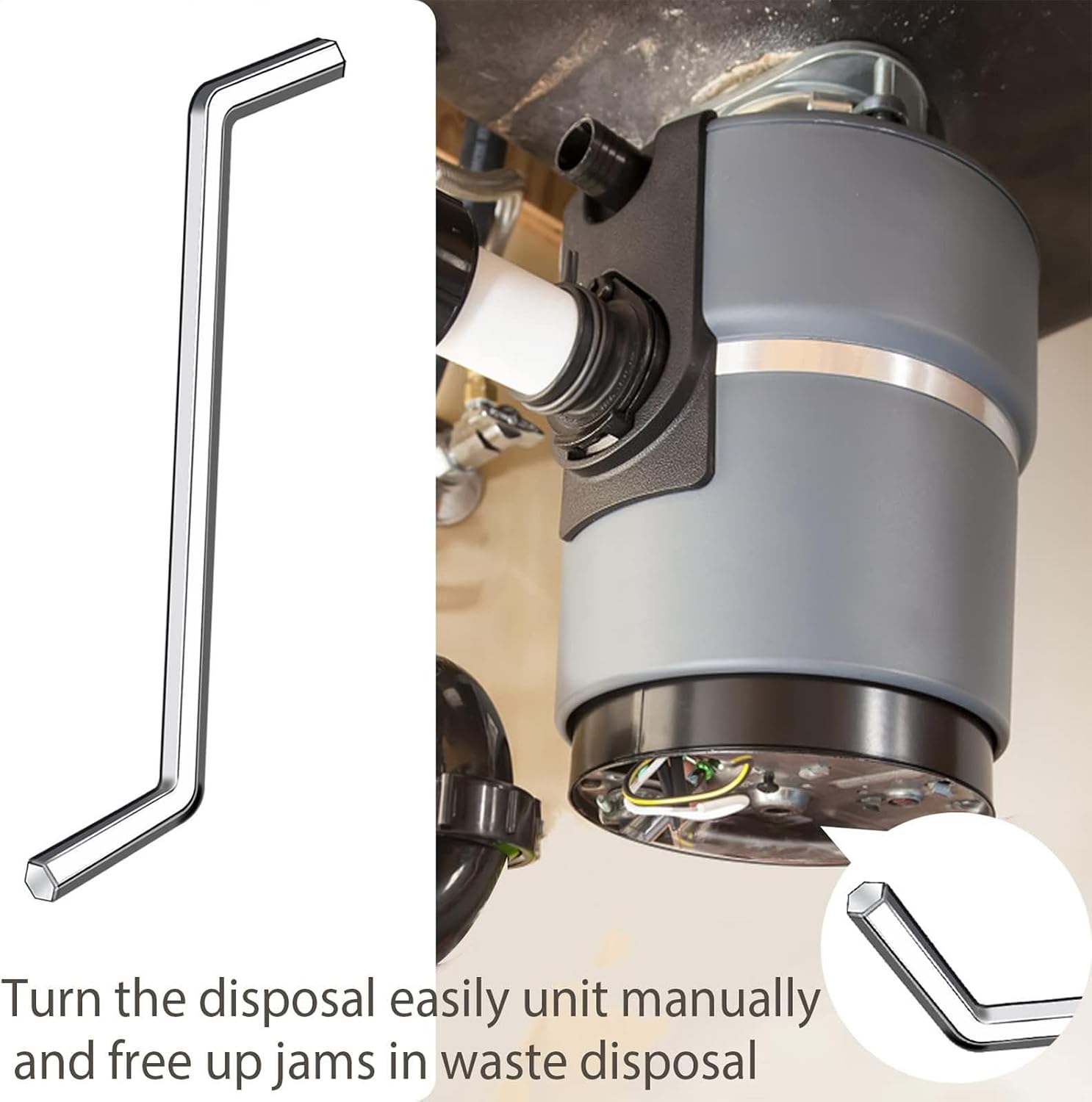 Disposal Wrench Metal Direct Clog Jam Clutter Dislodger image 3