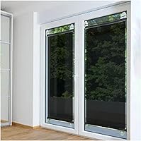 Vista 1 de Persianas enrollables de espejo unidireccional con bloqueo solar, persianas enrollables visibles transparentes para interiores diurnas con ventosas