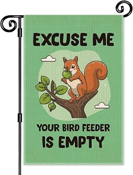 Squirrel Spring Yard Flag for Outside, Animal Nature Lover Yard Sign