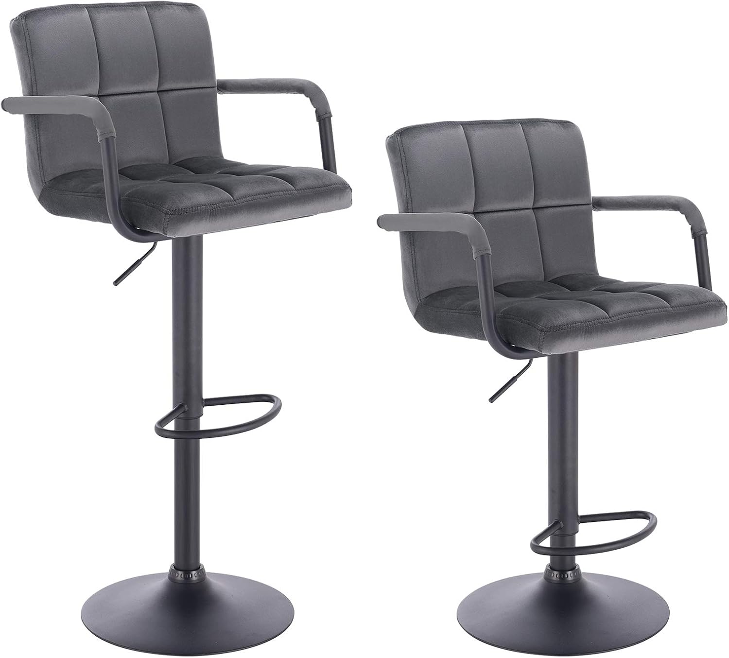 WOLTU Bar Stools Dark Grey Bar Chairs Breakfast Dining Stools for