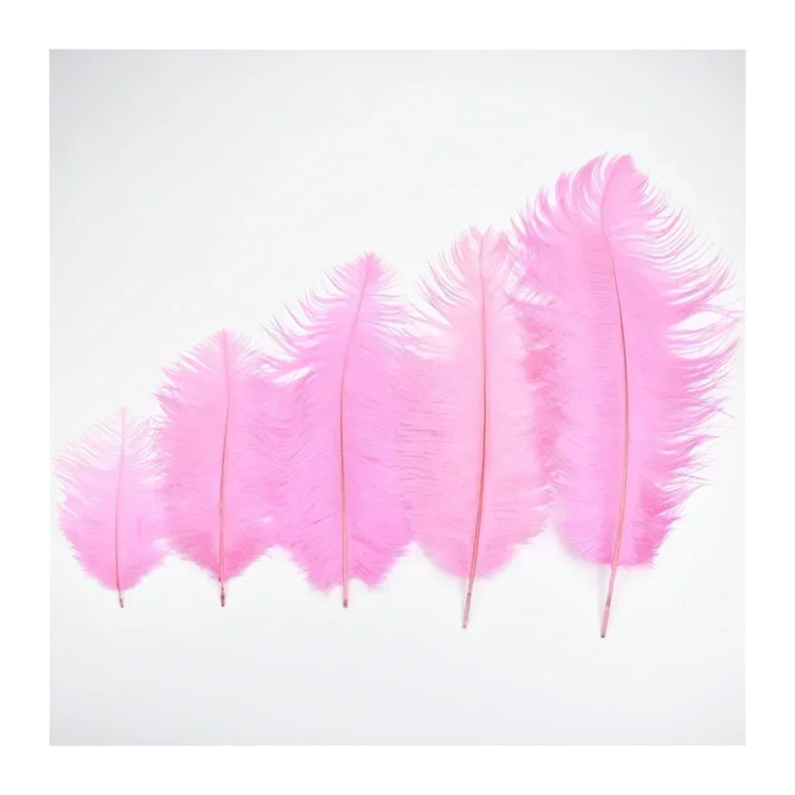 15-70 cm/6-28 "Piuma di Struzzo Rosa Decorazione Piume di Struzzo Artigianato Fai da Te Centrotavola for Feste Accessori da Sposa Decorazione(60-65cm Big Pole,5 PCS)