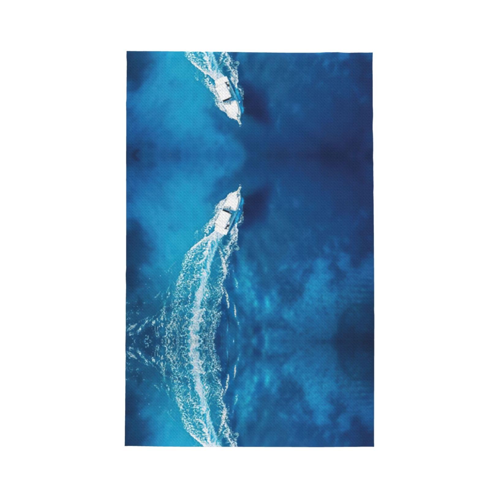 XXahnbm Yacht Print Waffle Kitchen Towel,Absorbent Hand Towel