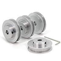 Vista 20 de 2GT Poleas 80 dientes 0.236 in diámetro 80T correa dentada poleas de aluminio para correa de 0.236 in de ancho 0.236 in Impresoras 3D piezas, 4