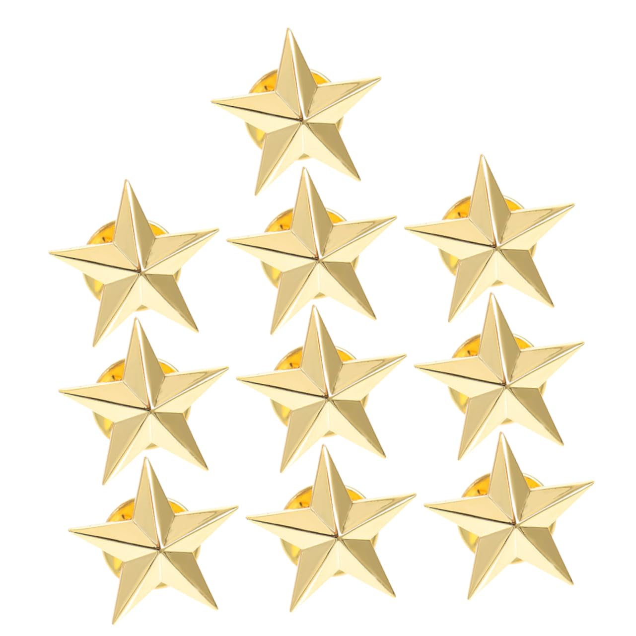 Healeved Pentagramm-abzeichen Männer Dekoration Anstecknadeln Stern-heißer Gestickter Aufnäher Hochzeit Fünf Partyversorgung Sternstifte Aus Legierung Golden