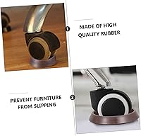 Vista 5 de Uonlytech 24 uds. Tazas de ruedas para muebles sin tapones para sillas mesas, sofás, pinzas de piso de plástico, salvaguarda madera dura lisa