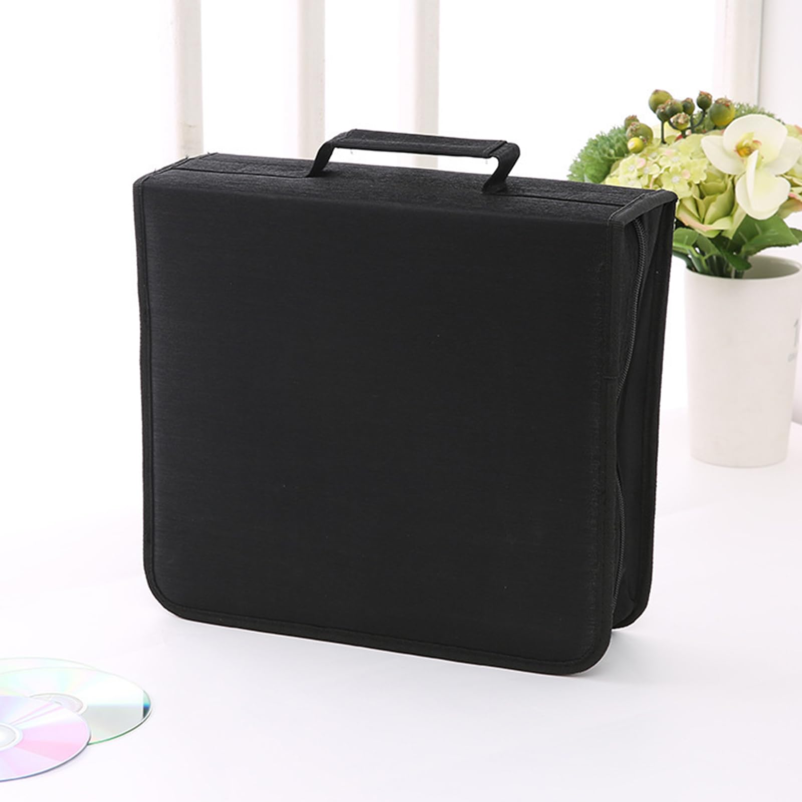 Funda protectora para discos de 256/384 con capacidad para VCD, organizador de almacenamiento para folletos, álbum de repuesto, gran capacidad de almacenamiento de discos, Blue, 384 pieces