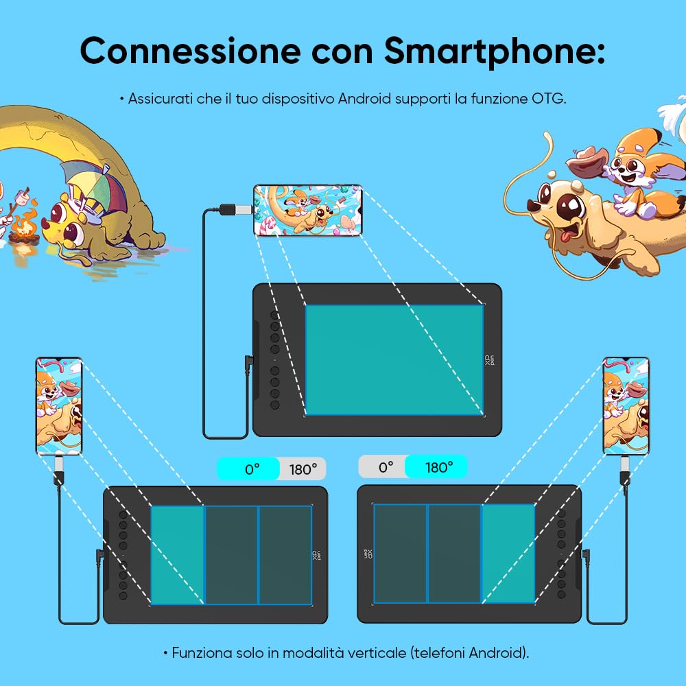 XPPen Tavoletta grafica Deco 01 V3, 10 x 6,25 pollici, tavoletta con penna a 16K livelli di pressione, compatibile con Windows, Mac e Android, per schizzi, progettazione e fotoritocco