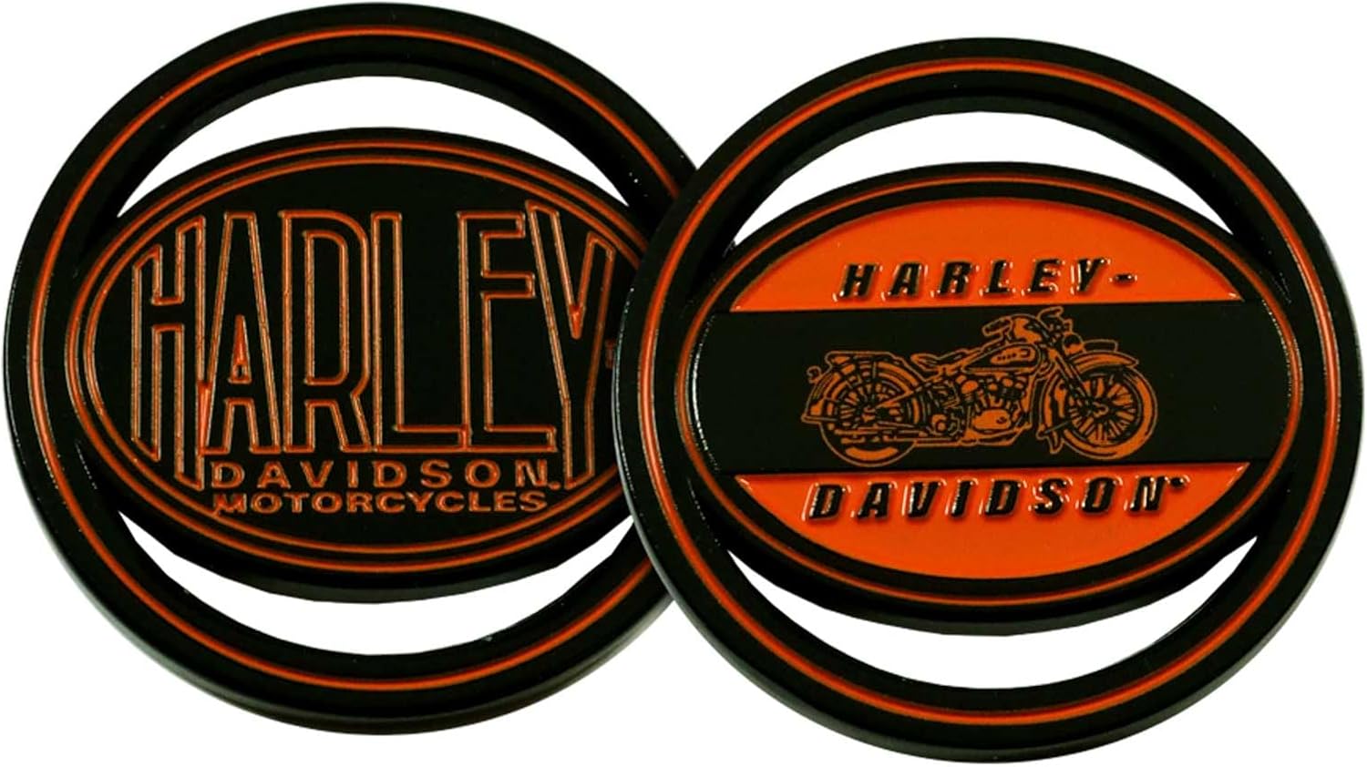 Harley-Davidson Block Harley Cutout Metal Challenge Coin, 1.75 in - Black Finish