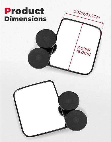 Miniatura 6 de KEMIMOTO Espejos laterales magnéticos para tractor, espejo retrovisor magnético de 114 libras para tractores, carretillas elevadoras, mudanzas de