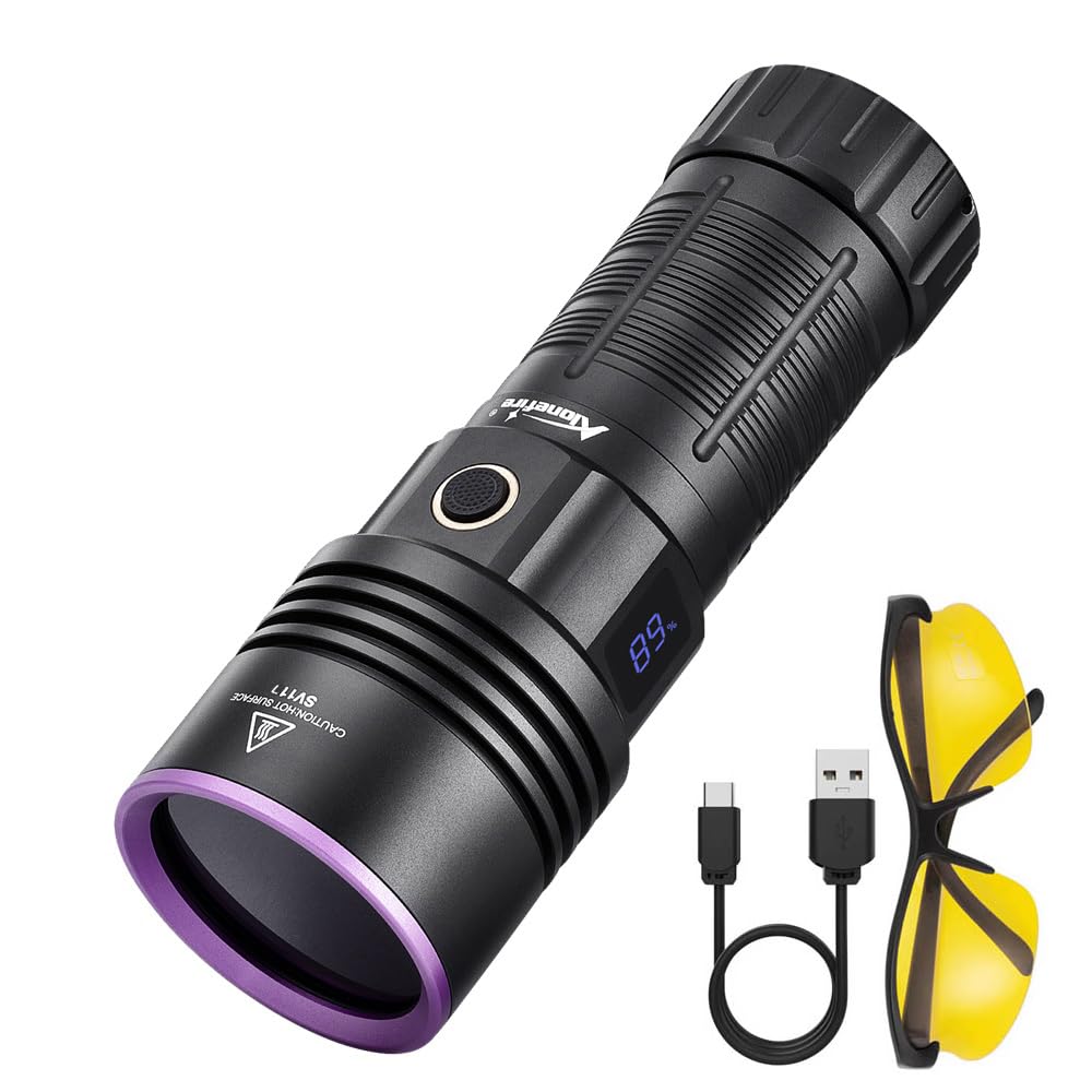 Alonefire SV98 365nm UV Taschenlampe 3W klein Typ C USB Aufl