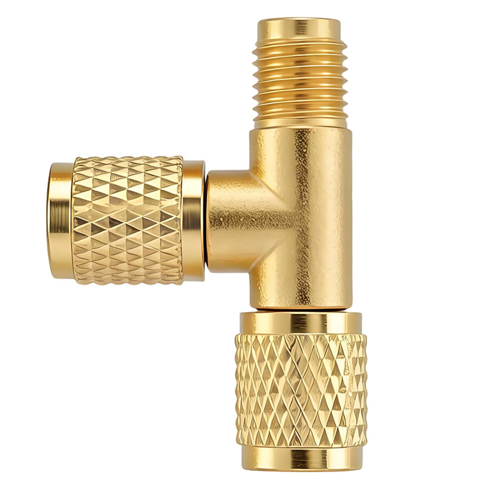 Jazuaiao C Brass Three Way Valves Erosion Resistant Easy Installation Onnector Valves For Vacuum Pumps & Gauge Onnection Strong Heavy Duty Brass Triple Port Secure Onnection Vacuum Systems