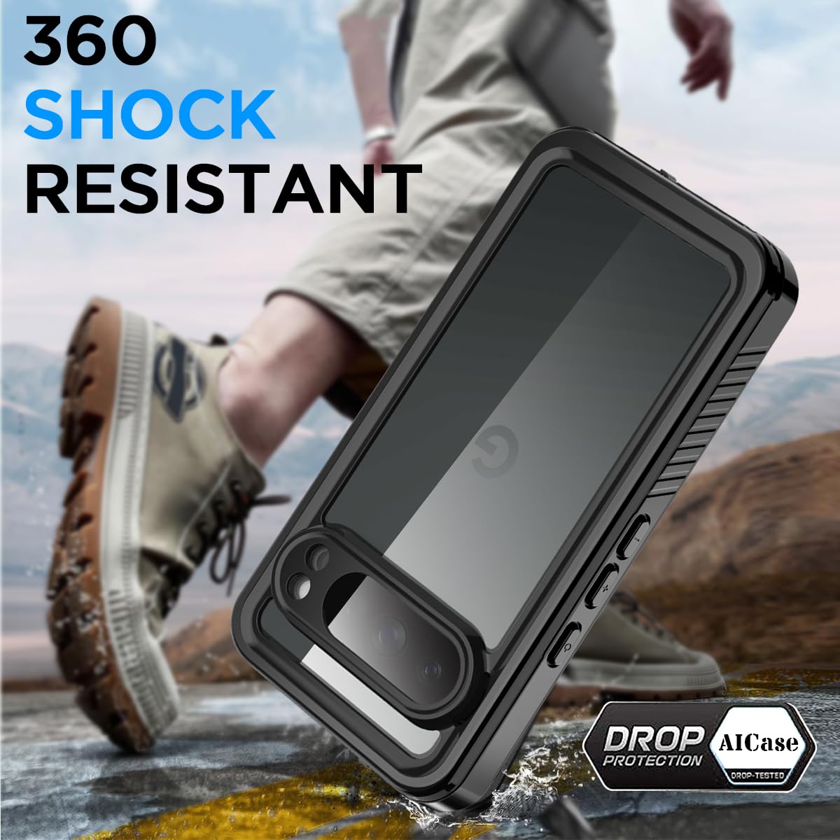 AICase für Google Pixel 10 Pro XL Wasserdicht Hülle 360 Grad Schutz Outdoor Rundumschutz IP68 zertifizierter Ganzkörperschutz,Unterwasserschutzhülle für Google Pixel 10 Pro 2025