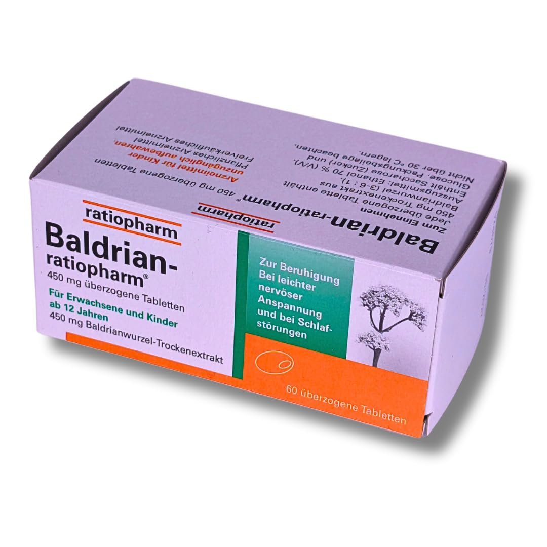 Baldrian 2x 60 Tabletten I bei leichter nervöser Anspannung, Unruhe, Navervosität I Beruhigung I Schlafstörung I Pflanzlicher Baldrianextrakt I Spar-Set plus Pharma Perle give away