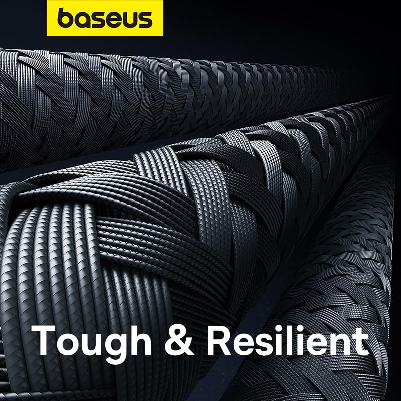 Image of Baseus Unbreakable Series Fast Charging Data Cable USB to Type-C 100W 2m Cluster Black
