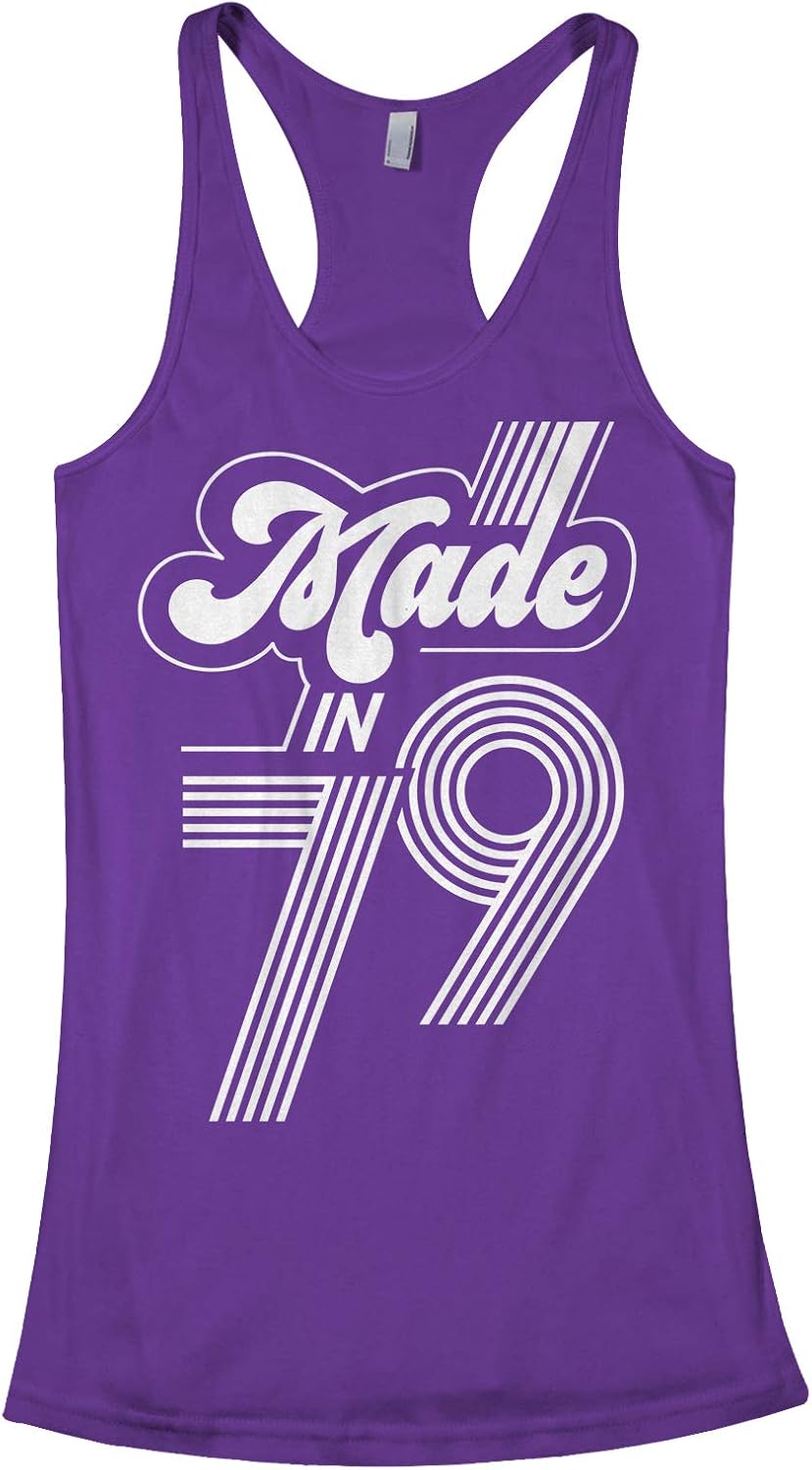 Made in 1979 (White) | 40th Birthday Gift Women's Racerback Tank Top
