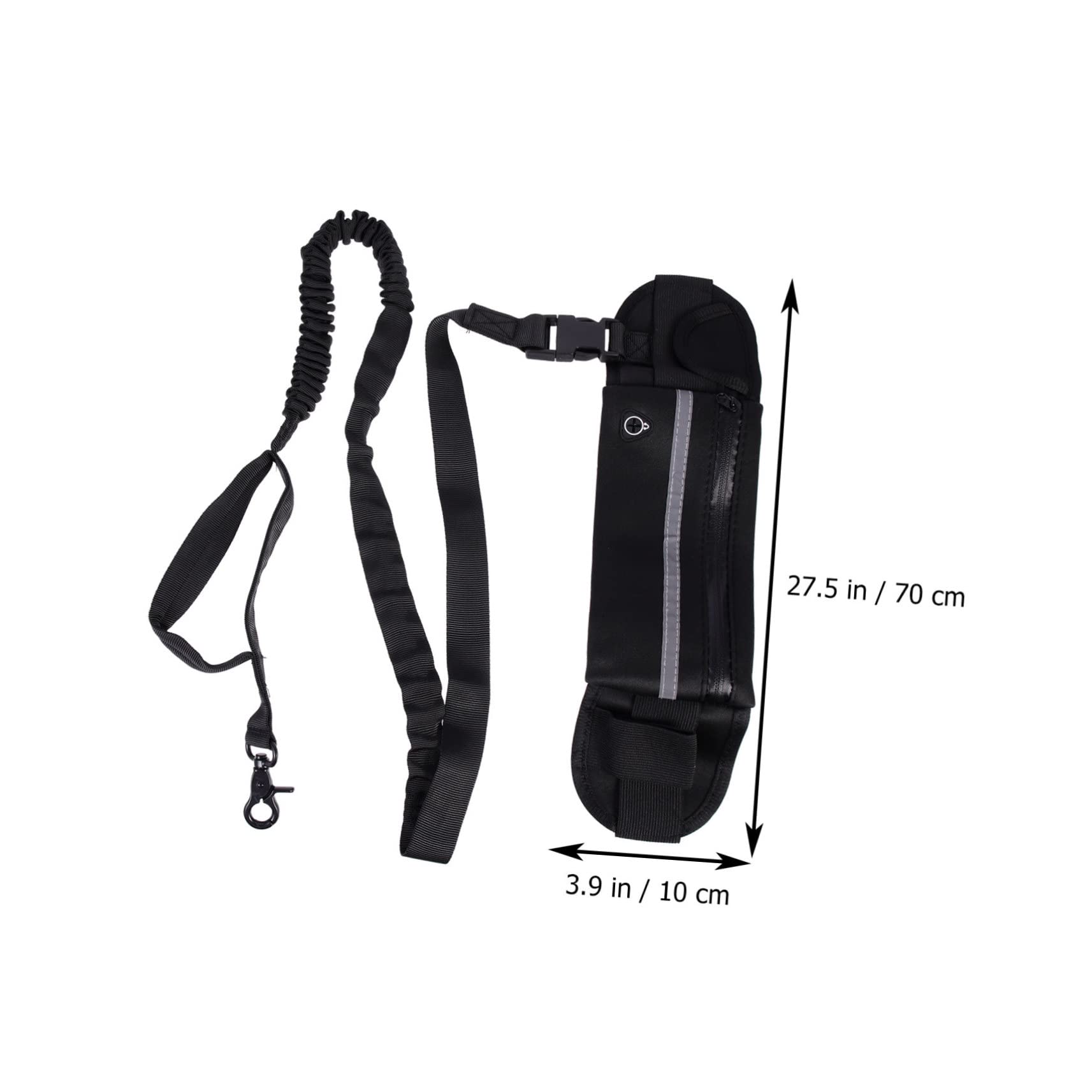 HOLIDYOYO 1 Set Leash for Large Pet Training Pouch Heavy Duty Belt Sports Waist Bag Leash Running Belt Large Waist Running Puppy Pet Walking Rope Black Nylon