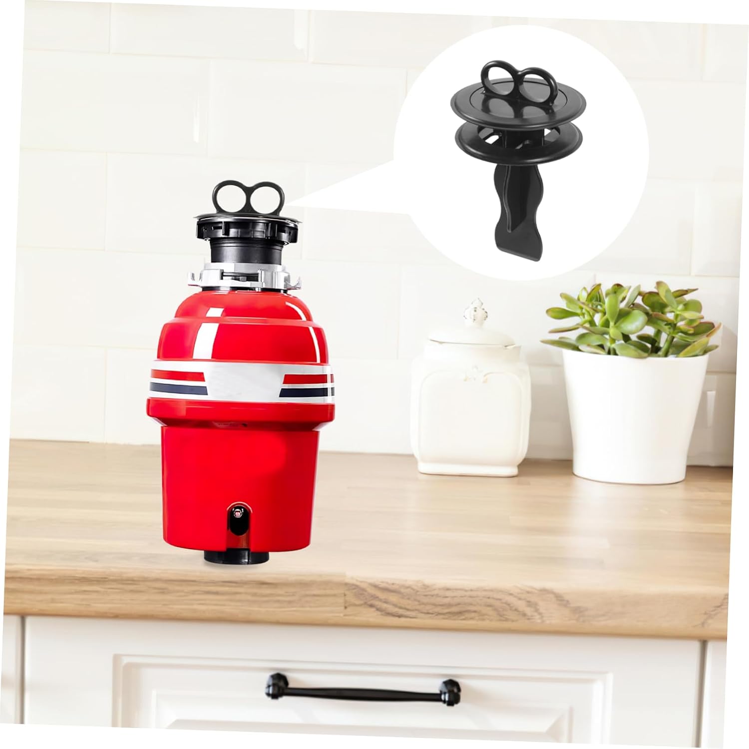 Food Disposal Splash Guard Plastic Kitchen Drain Plug Double Ring Feeder