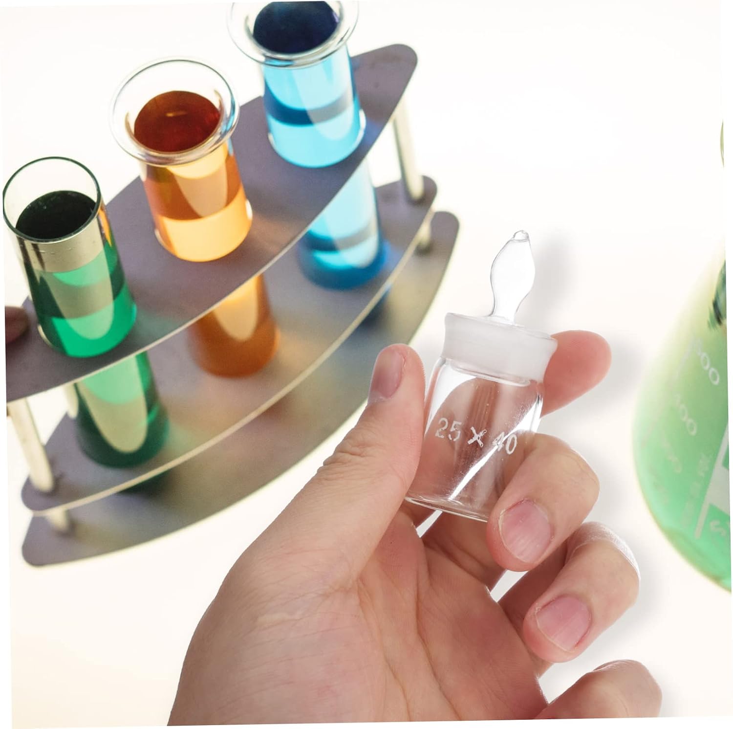 PRETYZOOM 2Pcs Laboratory Glass Weighing Bottle Low Form Specific Gravity Bottle Accurate Measurement Lab Equipment