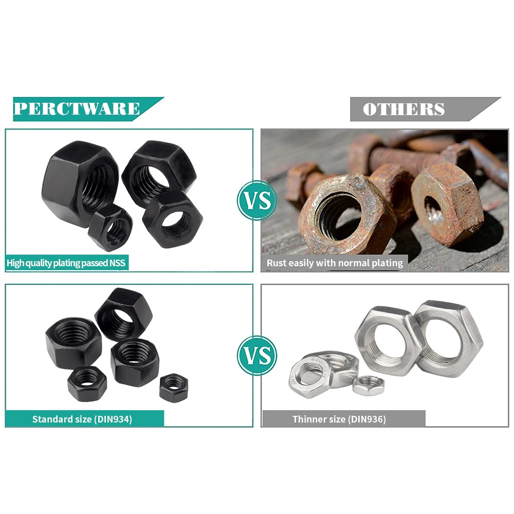 Dado Esagonale DIN934 M5, Leryati, 100 Dadi Esagonali In Acciaio Al Carbonio M5, Dadi Esagonali, Dado Esagonale, Filettatura Regolare Dado Esagonale - Foto 8