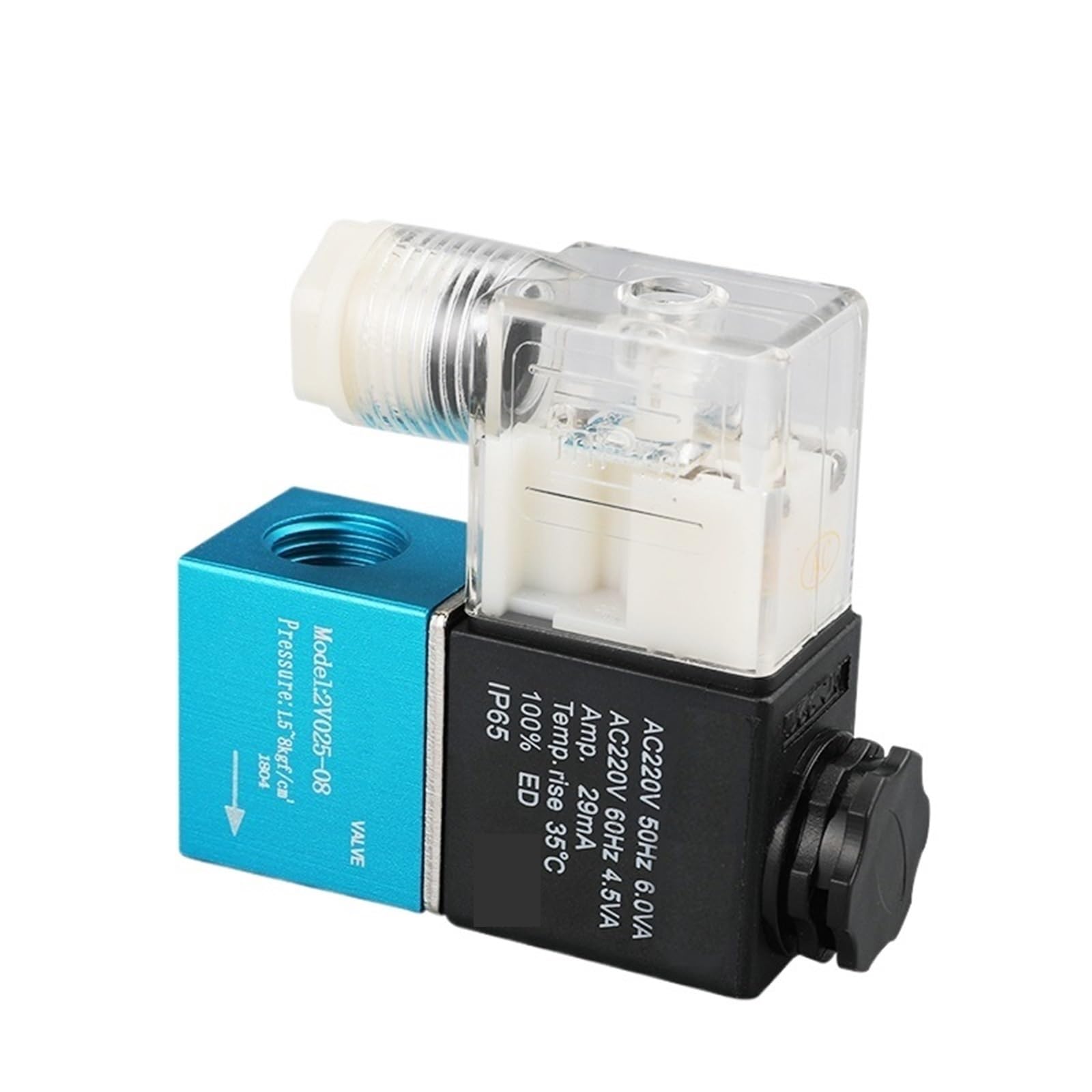 Électrovanne pneumatique 2V025-08 24V CC 1/4 pouce pour circuits d'air