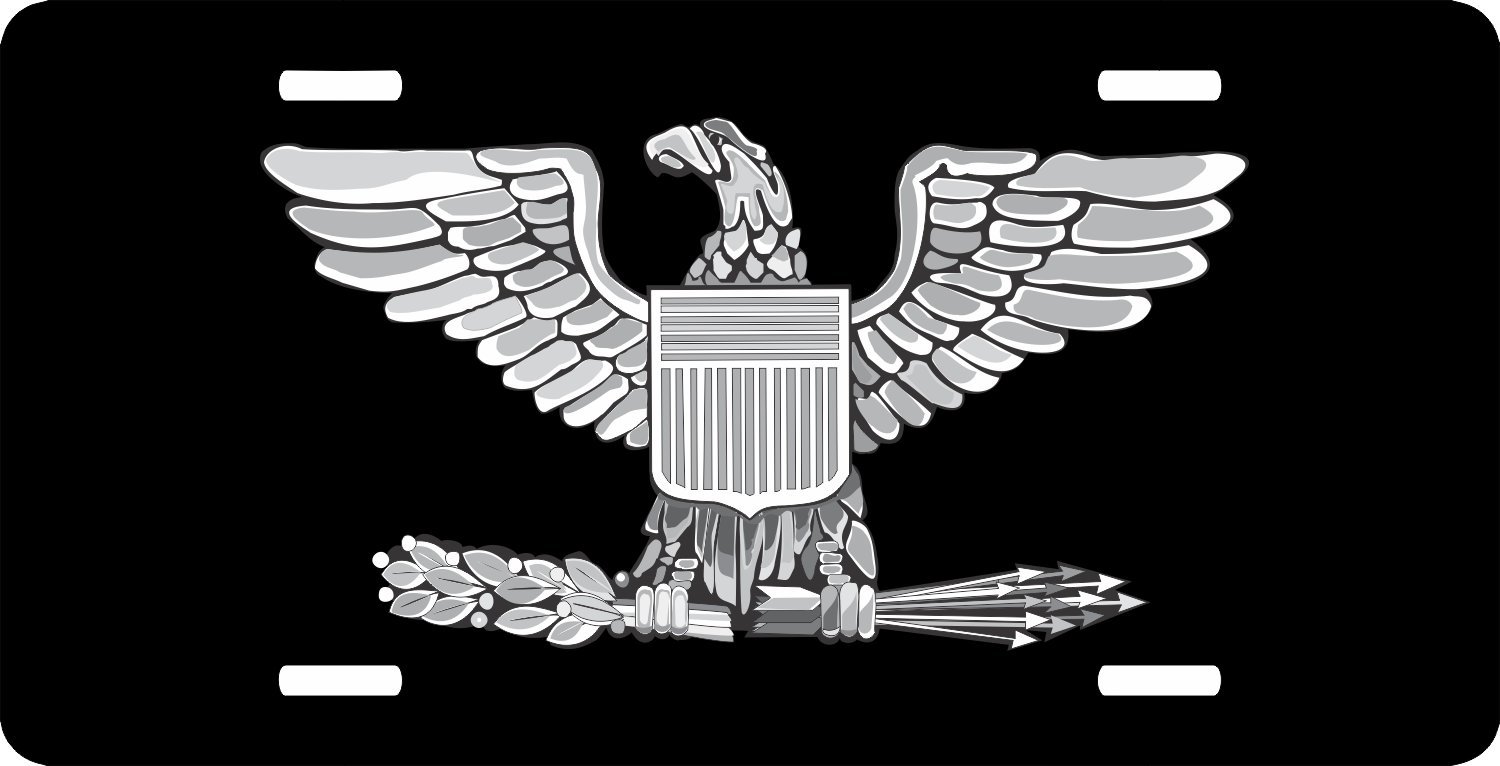 Army Colonel Rank License Plate