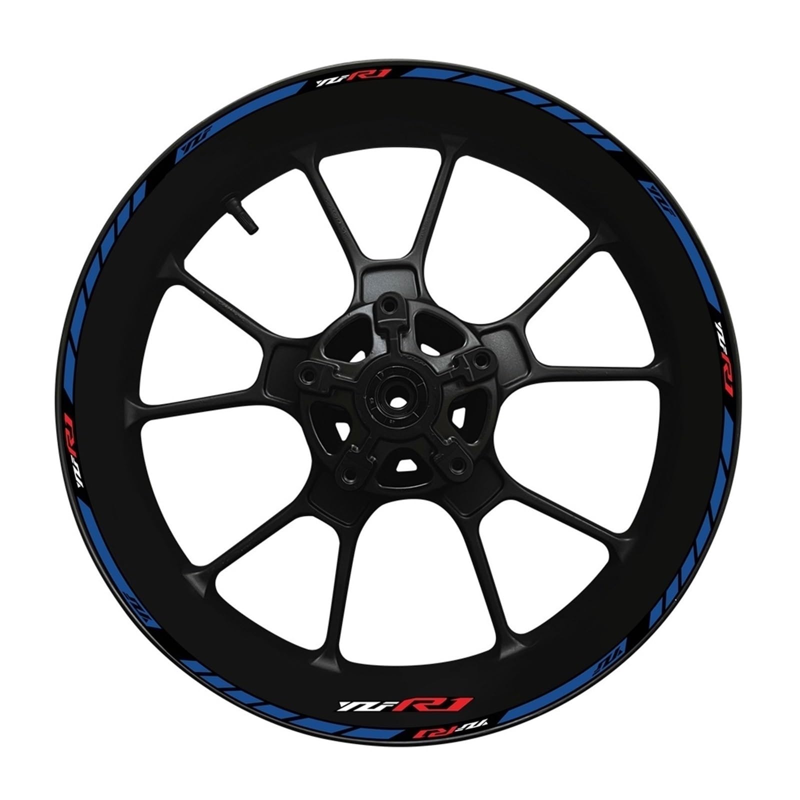 Motorcycle Thickened Edge Outer Ring Reflective Sticker Stripe Wheel Decals for Yamaha YZF R1(Color29)