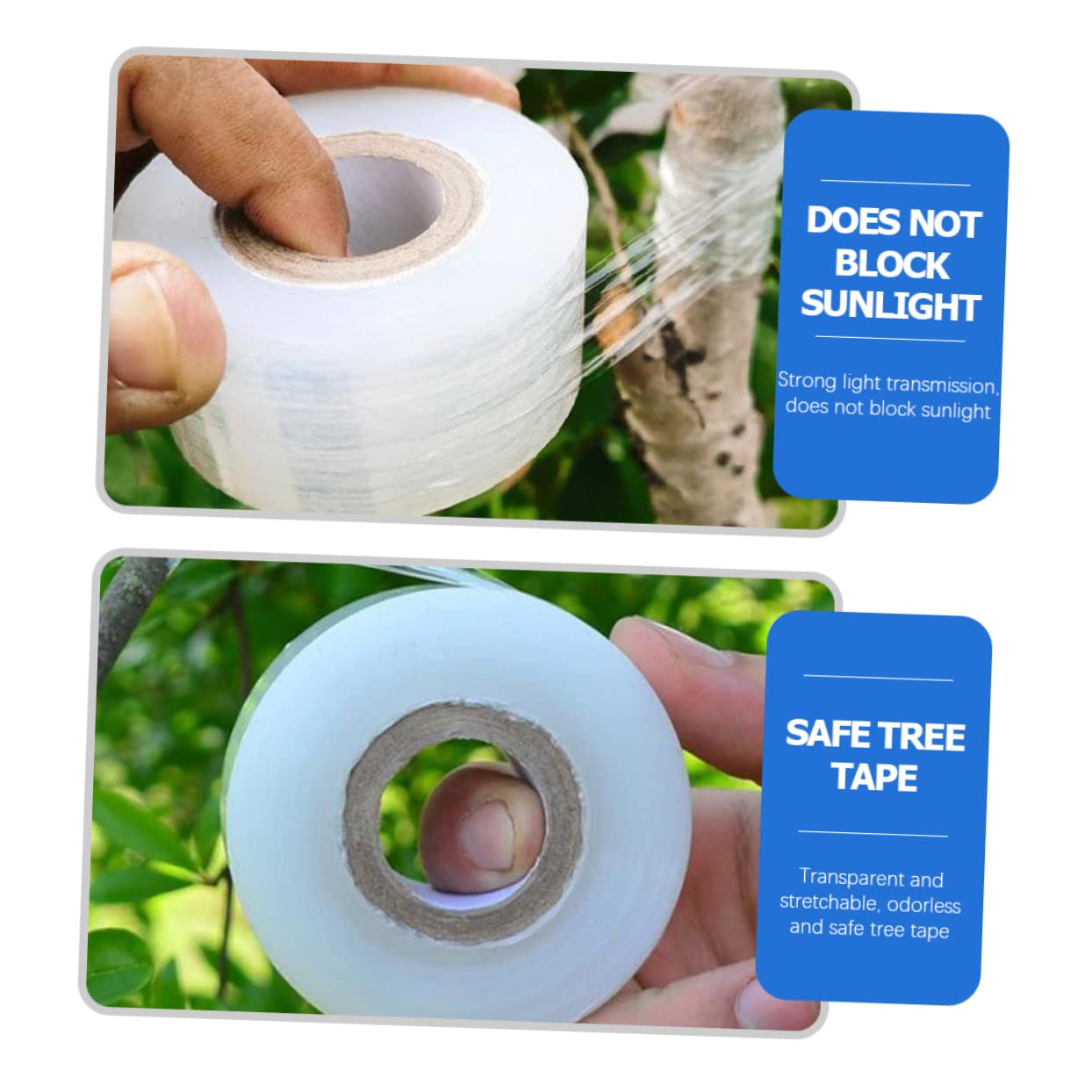 Milisten 2 Sätze Pflanzenband Selbstklebendes Grafting Tape Transparent Für Obstbäume Und Pflanzen Dehnbar Flexibel Für Veredelungsarbeiten 4 Rollen * 2