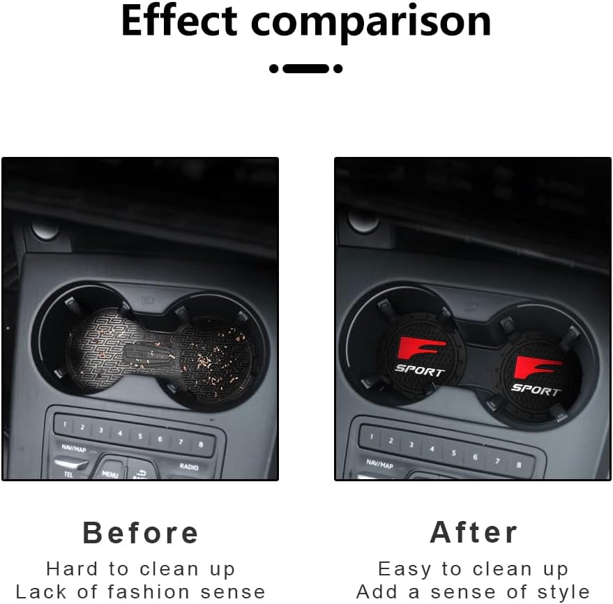 Car Cup Holder Coaster for Lexus F Sport F-Sport,Silicone Cupholder Coaster,Car Interior Accessories - Image 5