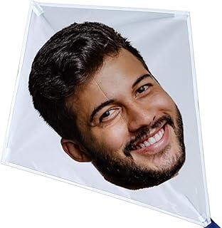 WERWAES Personalized Big Head Cutout Kite Custom Kite with Image Name Funny Christmas Birthday Gifts Ideal DIY Kites Easy to Fly
