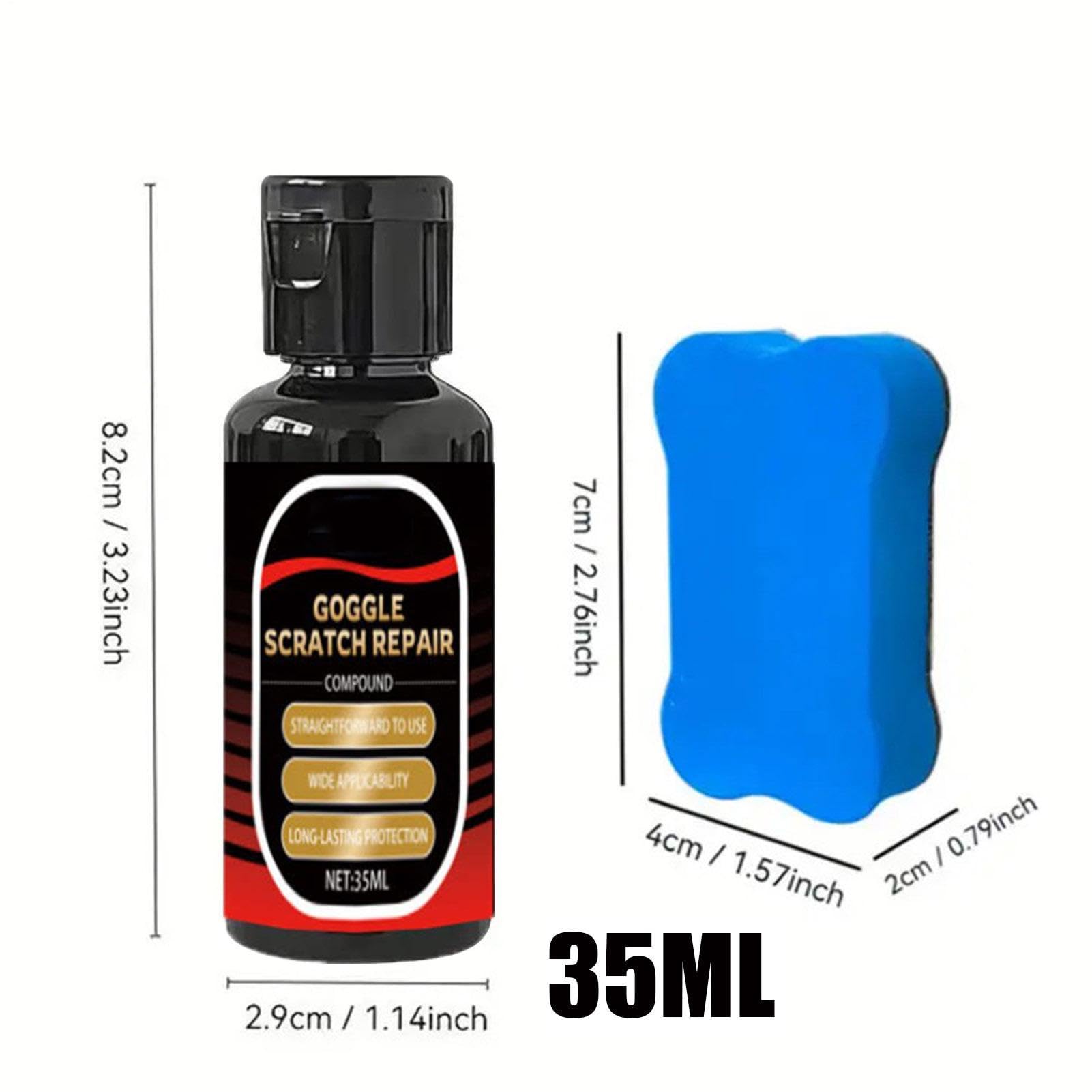 Rimuovi Graffii – 30ml Crema Ripara Casco Moto Occhiali | Kit Lucido Antigraffio Per Vetri E Visiere | Strumento Rimozione Segnii Per Casco E Occhiali | Spugna Inclusa Per Ripristino Lucentezza