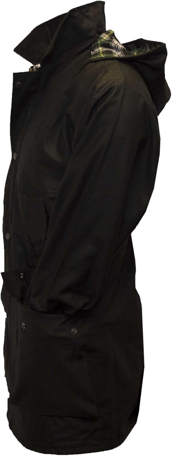 Walker and Hawkes Wax Unpadded Benson Jacket for Men - Lightweight Wind- and Waterproof Canvas Jacket, Premium Waxed Cotton - Image 5