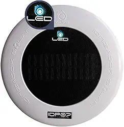 IONDROP com led IDP 07 cor branco, Ionizador Solar para Piscina, Automático, 240x150mm, Tratamento Ecológico, Redução de 90% de Cloro
