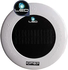 IONDROP com led IDP 07 cor branco, Ionizador Solar para Piscina, Automático, 240x150mm, Tratamento Ecológico, Redução de 90% de Cloro
