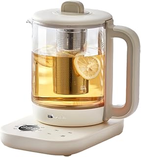 TECHBEAR 1.5L Electric Kettle, Temperature Control Glass Kettle with Stainless Tea Infuser, 8 Presets, 1000W Rapid Boiling...