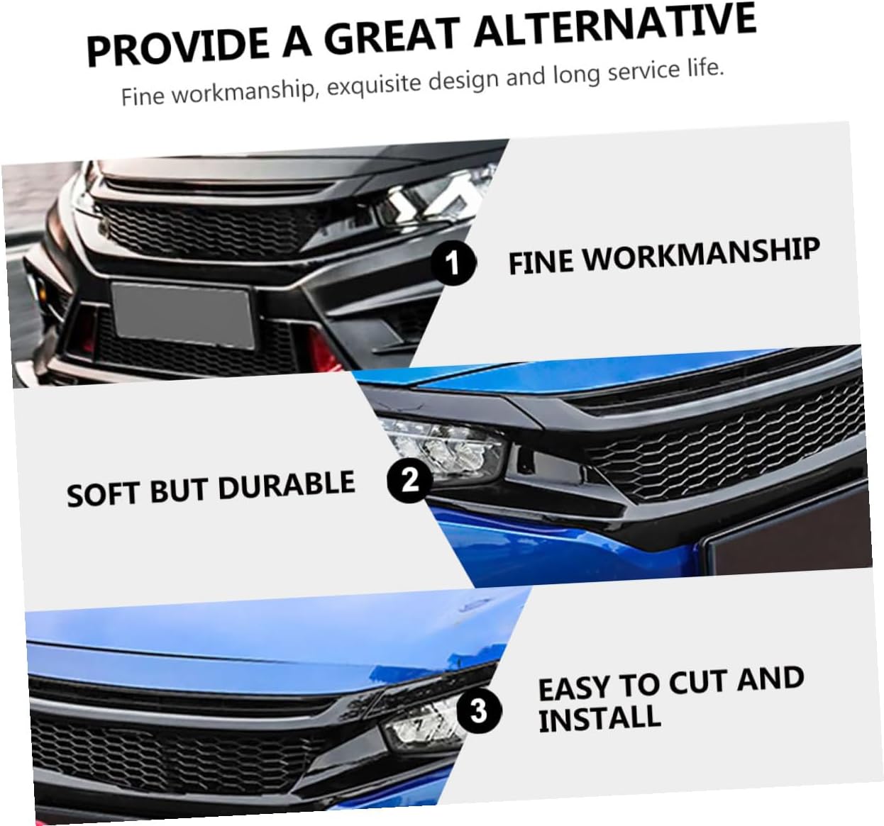 Car Grille Mesh Honeycomb Abs Plastic Sheet 40cm X 120cm Universal Auto Grille Mesh for Vehicle Front Bumper Air Intake Modification