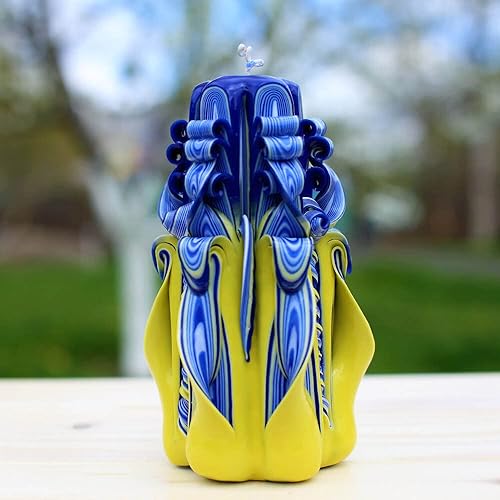 Miniatura 3 de Hand Carved Candle 6.7''-Christmas Candle Gift- Candle for Home Dekor-Oscar Candles