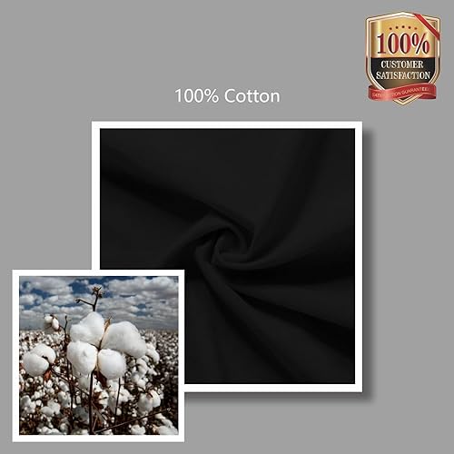 Vista 171 de TOPDesign - Paquete de 5 bolsas de algodón negro de 16 x 15 pulgadas, bolsas de tela ligeras y medianas reutilizables, adecuadas para bricolaje