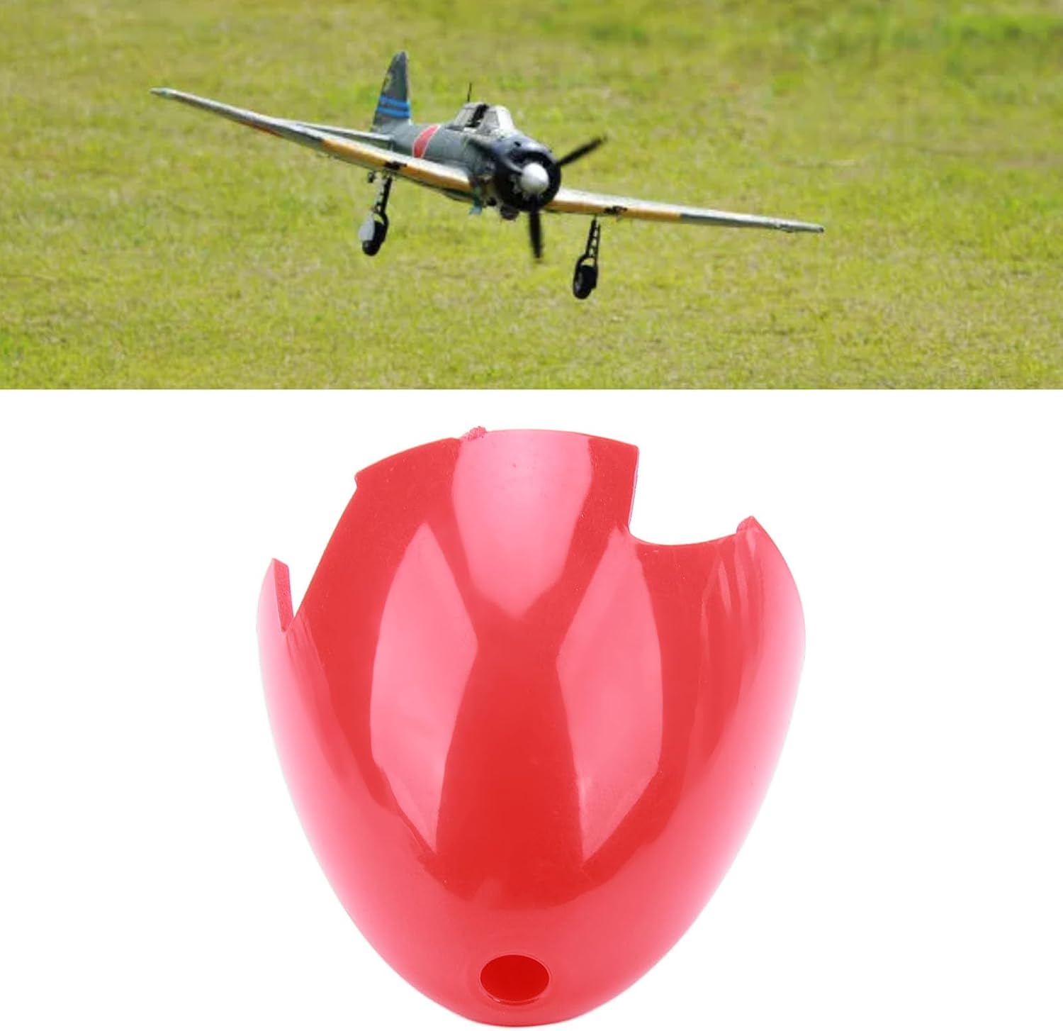 Horoper Rc Airplane Carbon Fiber Nose Cone, Enhance Your WLtoys XK A280 RC Airplane with Red Plastic Propeller Cover Fairing Premium Spare Parts and Accessories