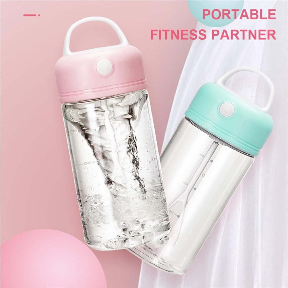 Elektrische Shake-Flasche, wasserdicht, 380 ml, Mischen, Mischen, Kaffeetasse, automatischer Protein-Shaker, Kunststoff, Wasser-Getränkemixer (blau)