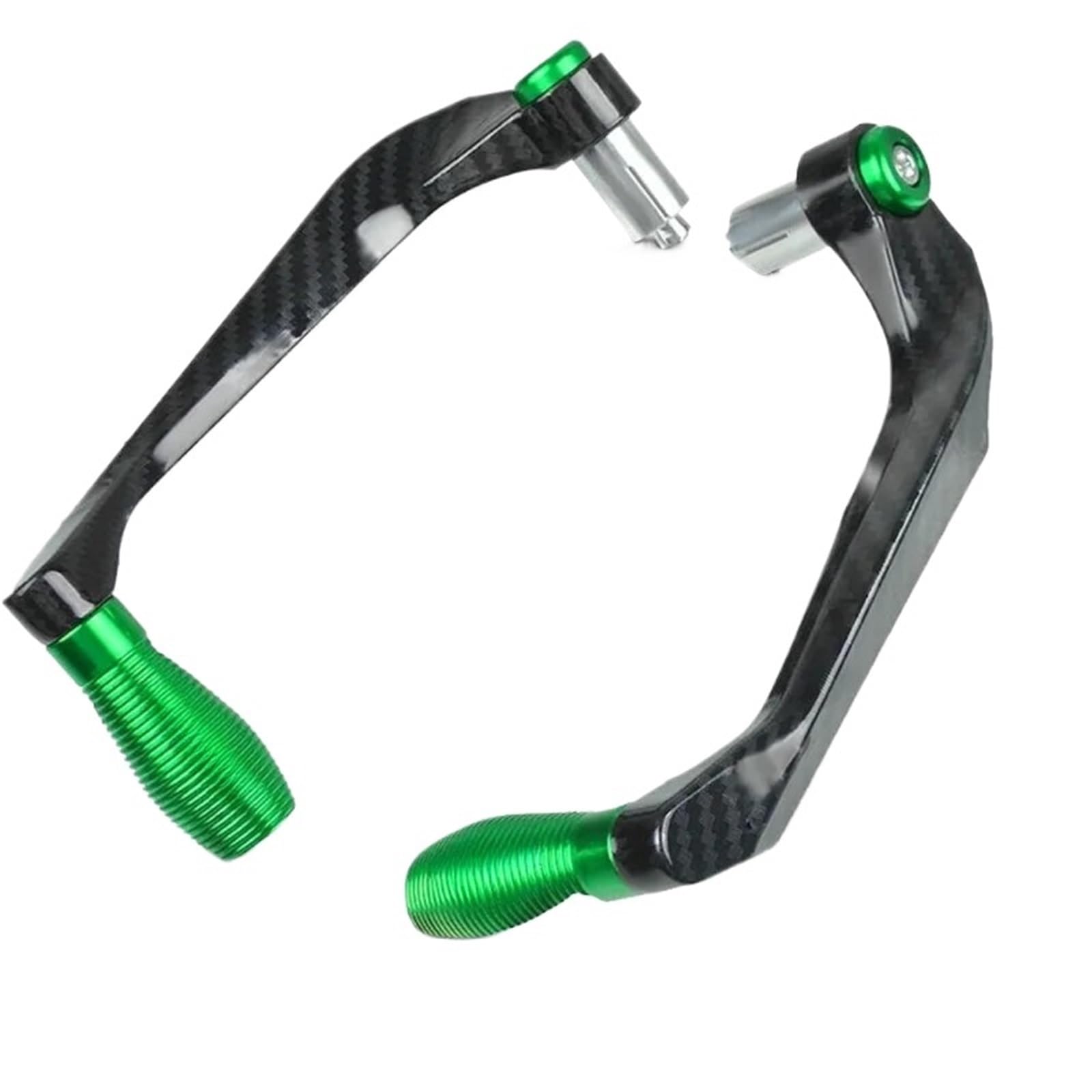 THUJMGH Motorbike Handguards Motorcycle Alloy Carbon Fiber Handlebar Brake Clutch Lever Hand Guard Protector Modification Accessories Handguard Motorcycle handguards(Green)