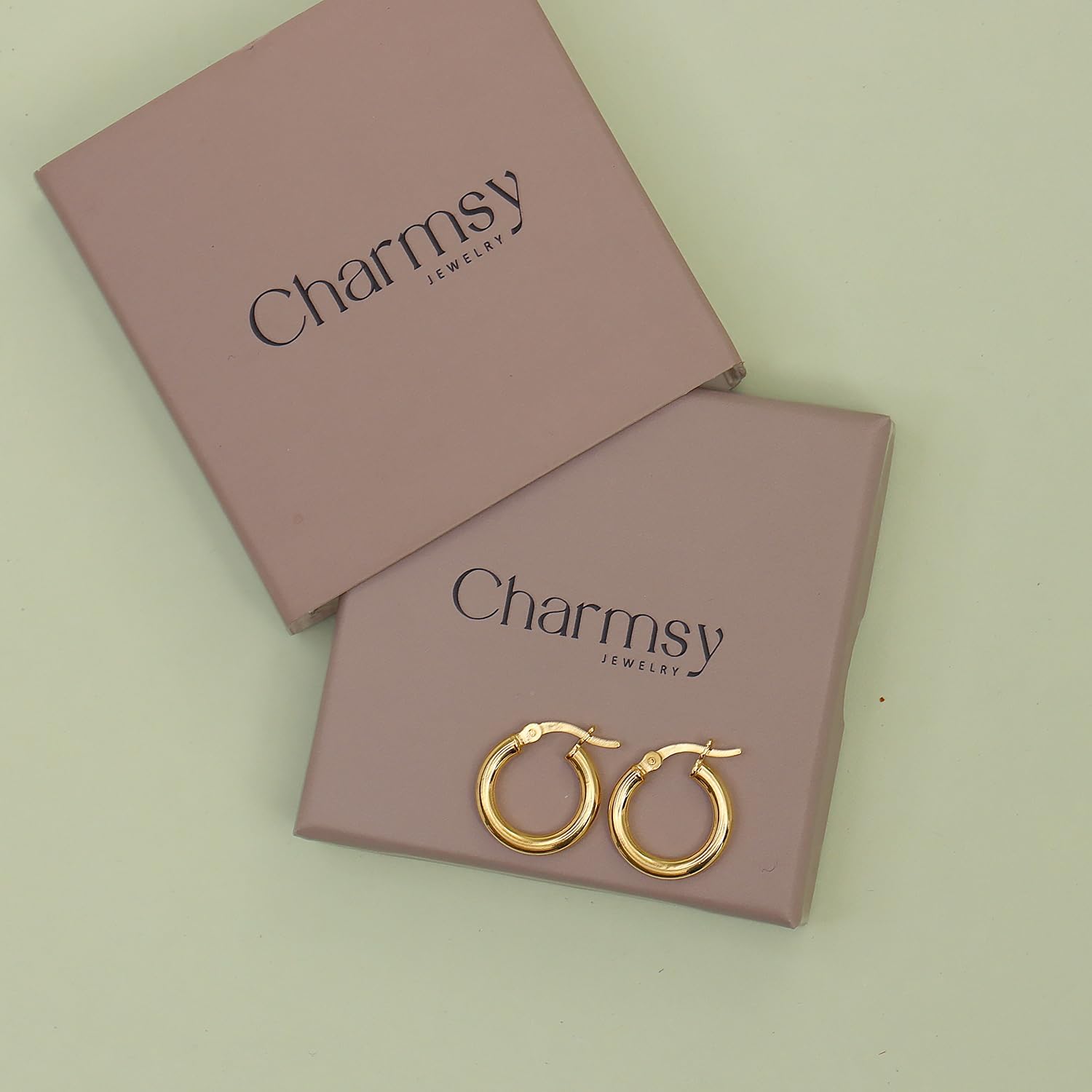 Charmsy 925 Sterling Silver Hoop Earrings for Women | 14K Gold-Plated 2.5mm Tube Classic Hoop Earrings | Women's Click-Top Earring Hoops | Size 15/20/25/40MM - Image 7