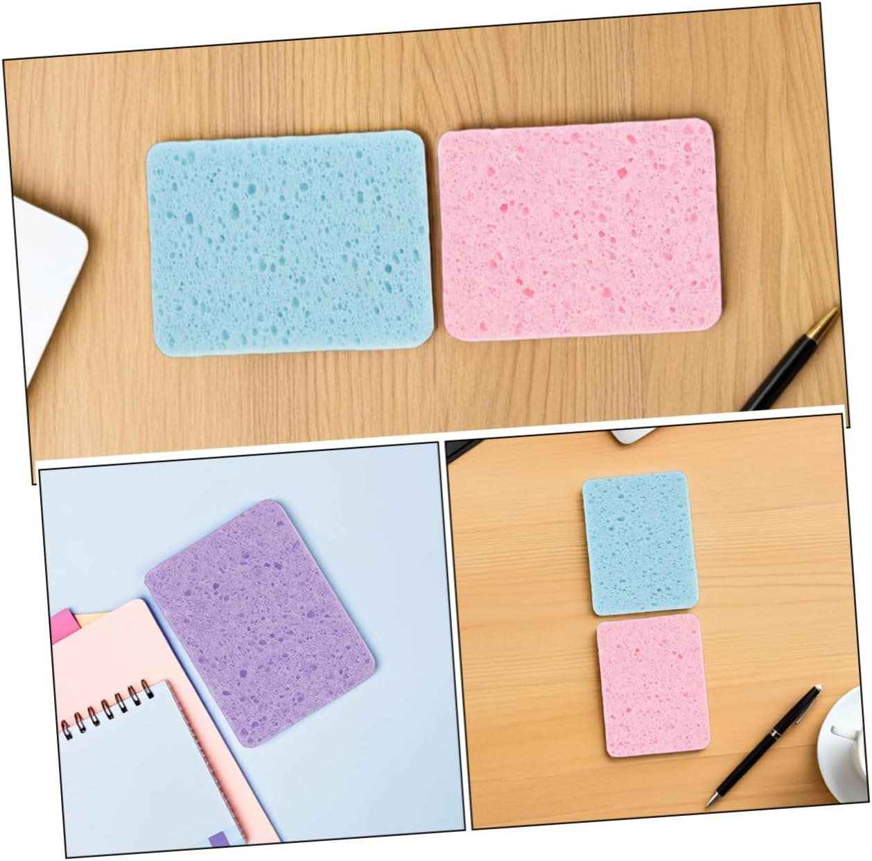 VILLCASE 3pcs Ultra Absorbent Cleaning Sponges for Paint Brushes Versatile Craft Drawing Sponge for Watercolor Oil Painting Gentle Brushes Efficient Cleaning Tool for Artists