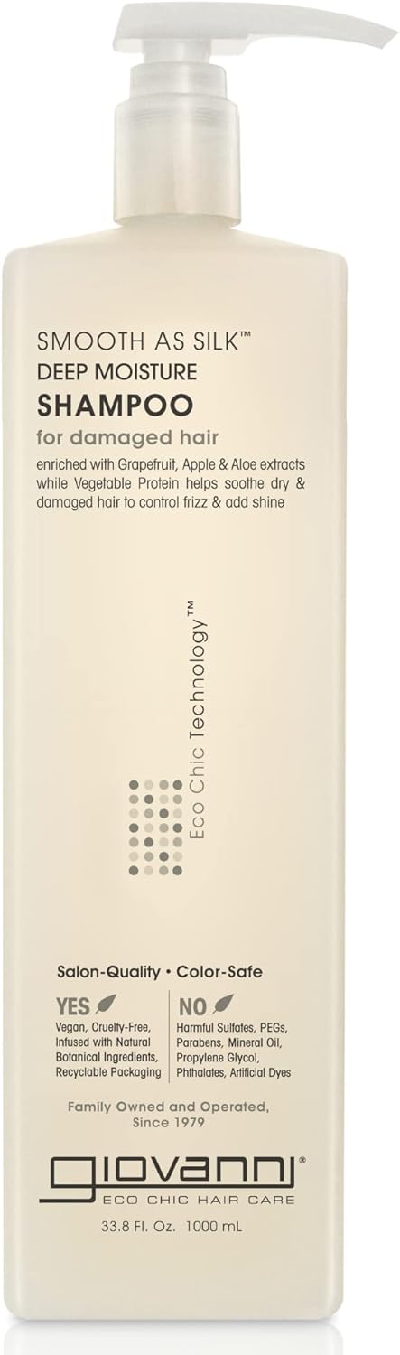 Giovanni Smooth As Silk Deep Moisture Shampoo, 33.8 Fluid Ounce