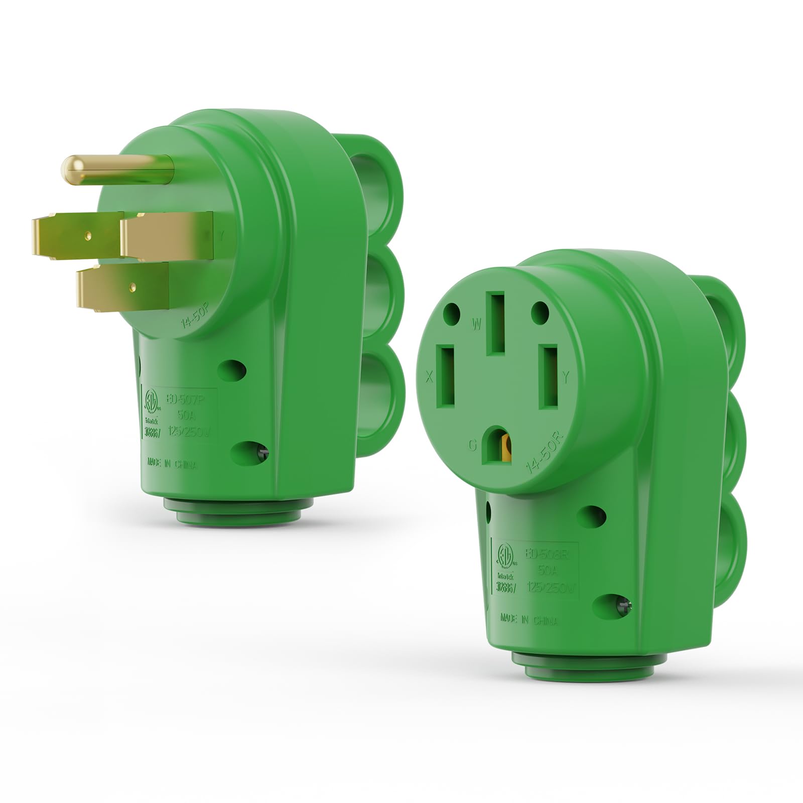 Photo 1 of *** may or not be missing parts **
RVGUARD 50 Amp RV Male and Female Plug Kit, NEMA 14-50P & 14-50R RV Replacement Plug, 125/250V 50 Amp with Disconnect Handle, Green