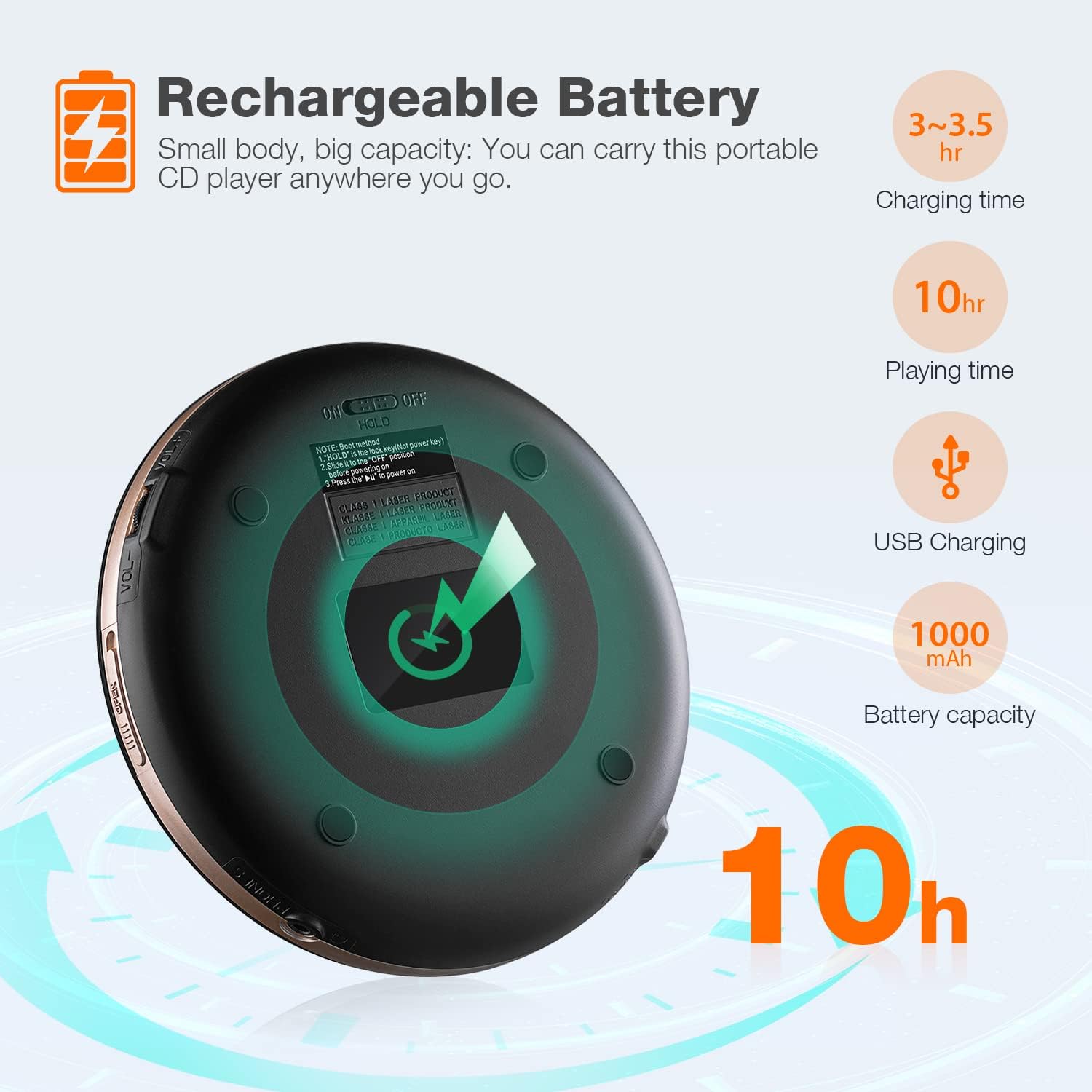 HOTT CD711 Rechargeable Battery Information