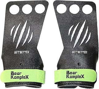 Bear KompleX Black Diamond Hand Grips for at-Home Workouts Like Pull-ups, Weightlifting, WODs with Wrist Straps, Comfort a...