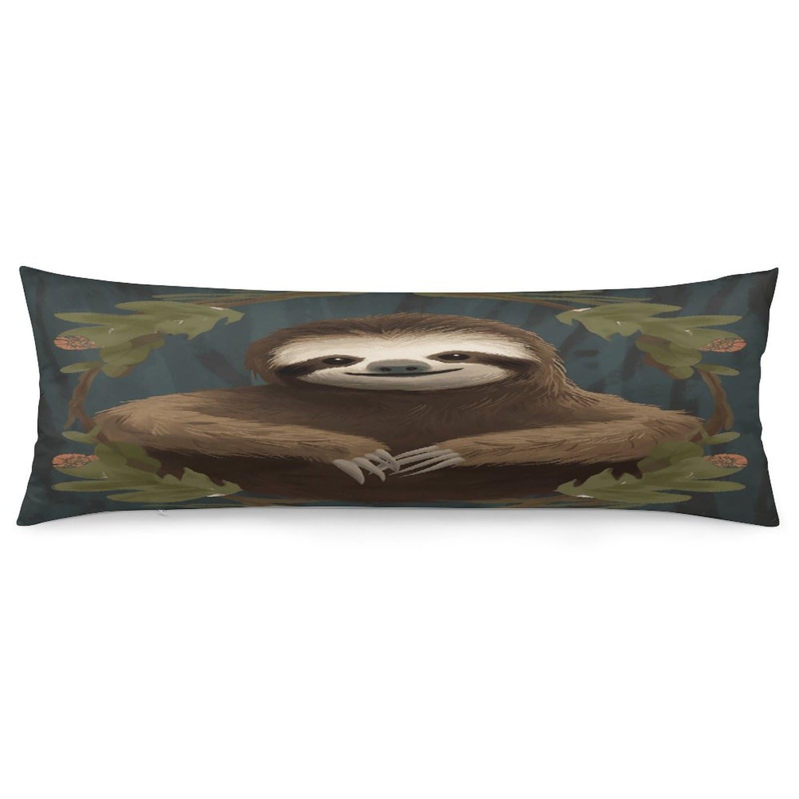 Sloth Pillow Cover with Zipper Pillow Case Super Soft and Cozy Body Pillowcase 19 X 53 Inches Luxury Long Pillowcase for Couch Sofa Chair Bed Home Decor Pillows Cover