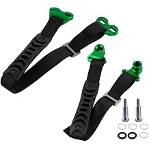 LeosHi Motorcycle Universal Seat Rescue Belt Cushion Rear Lift Strap Pull Sling Dirt Pit Bike MX EnduroGreen Set